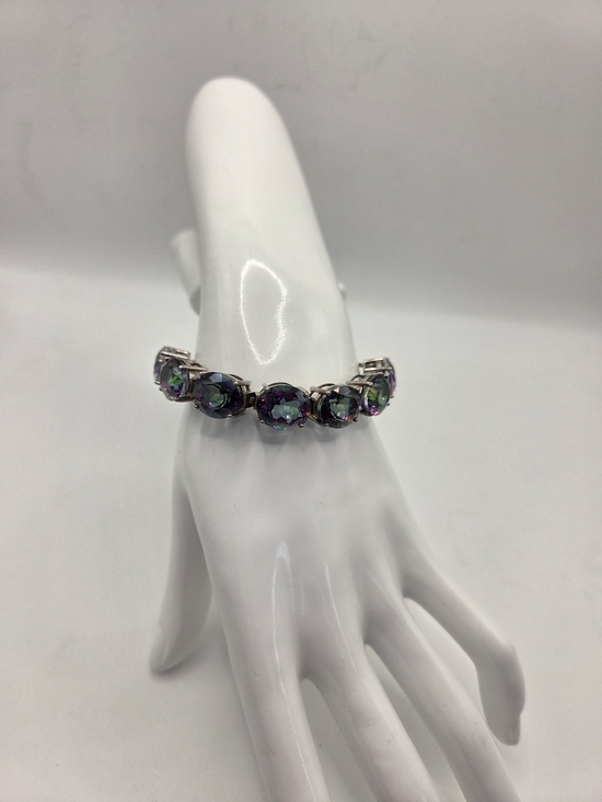 Chuck Clemency Jewelry - Chuck Clemency Mystic Topaz Bolo Expansion Bracelet Rhodium
